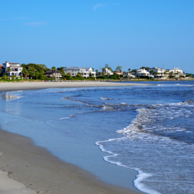 st simons island beach during winter