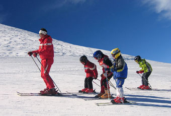 Kids enjoy a ski lesson by one of the well-trained instructors at Breckenridge.