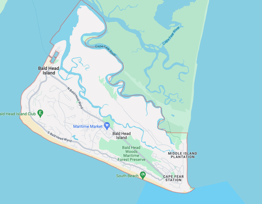 Map of Bald Head Island