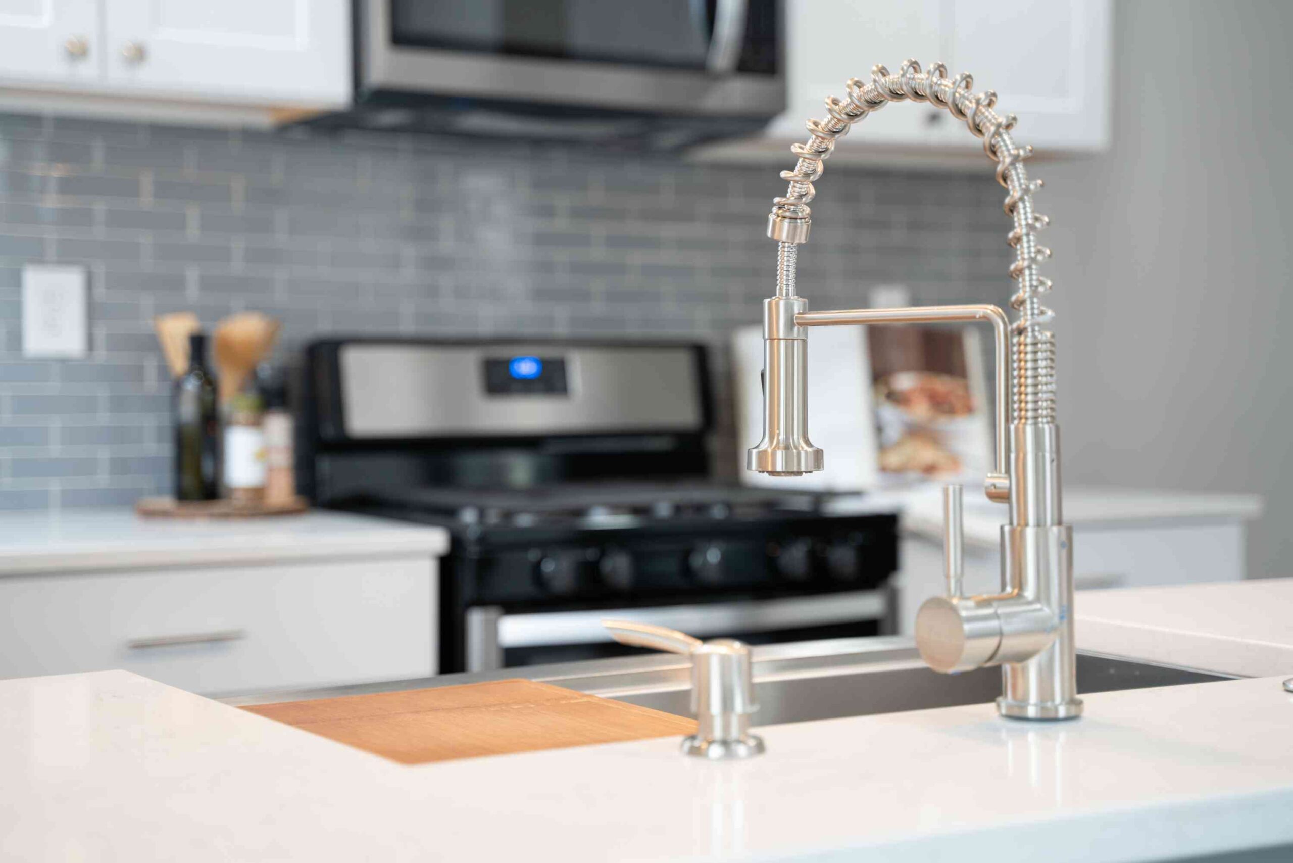 the kitchen in a vacation rental