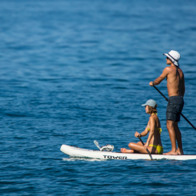 couple paddleboarding on 30a