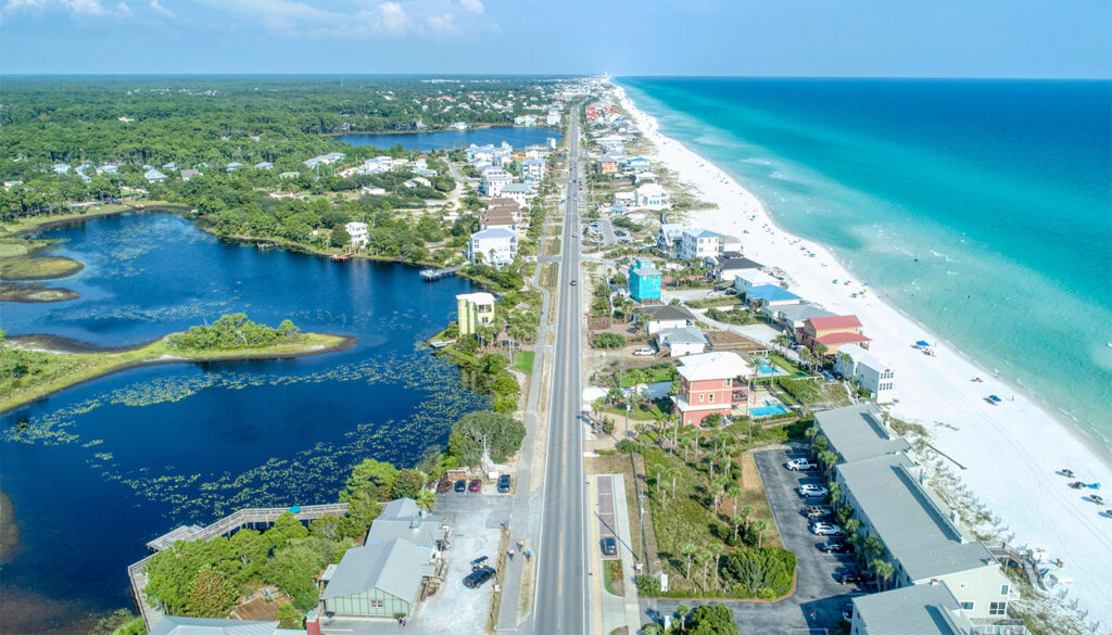 aerial view of 30a
