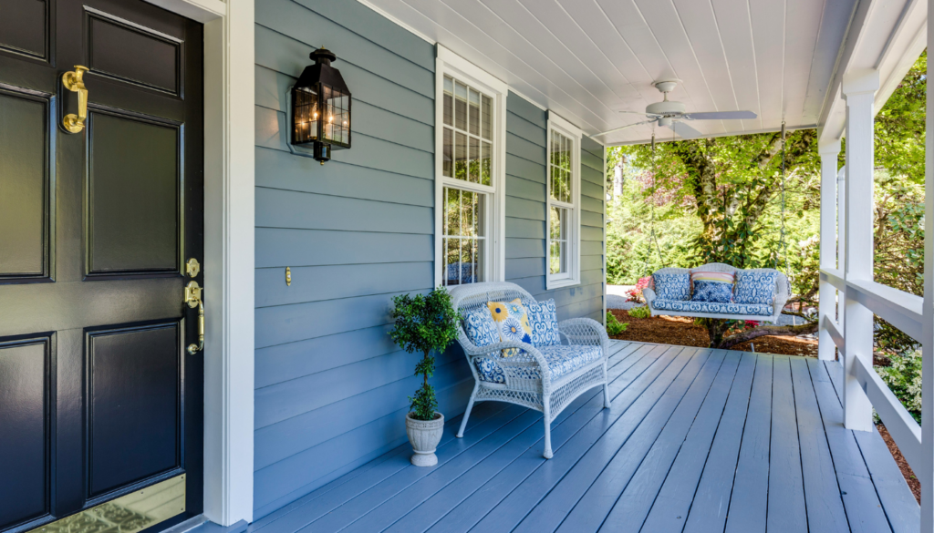 front porch of vacation rental