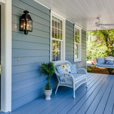 front porch of vacation rental