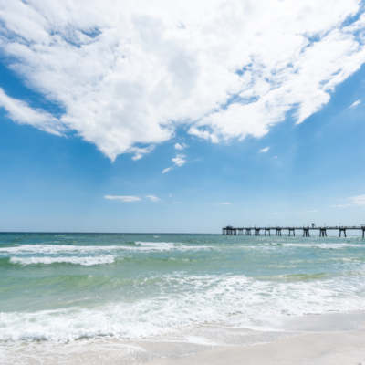 fishing pier and beach on okaloosa island in fort walton beach