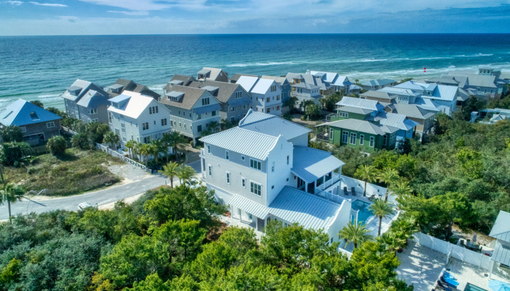 aerial view of inlet beach on 30a