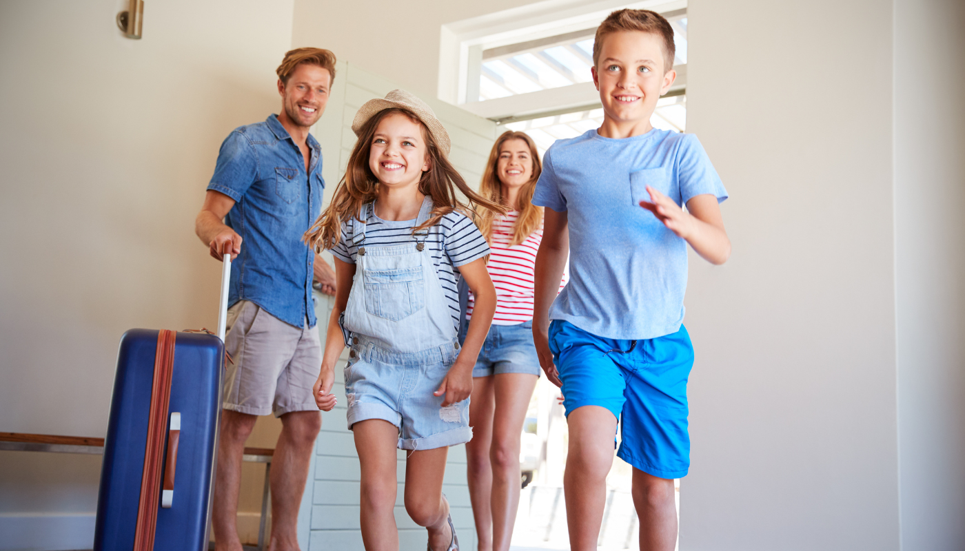 guests entering a scenic stays short term rental