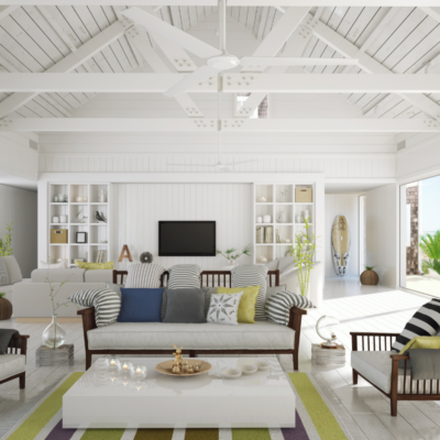 beach home interior in northwest florida