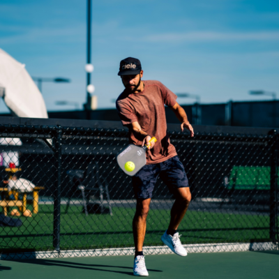 man playing pickleball in destin