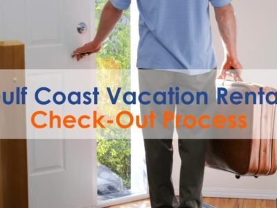 "Gulf Coast Vacation Rental Check-out Process" Graphic