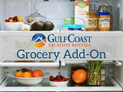 "Gulf Coast Vacation Rentals Grocery Add-On" Graphic