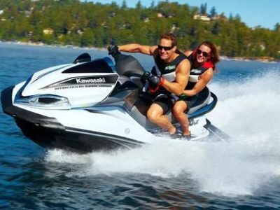 couple on jet ski