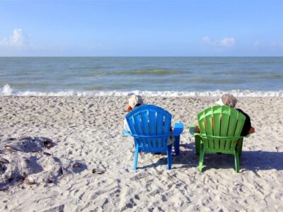 couple sitting on the beach