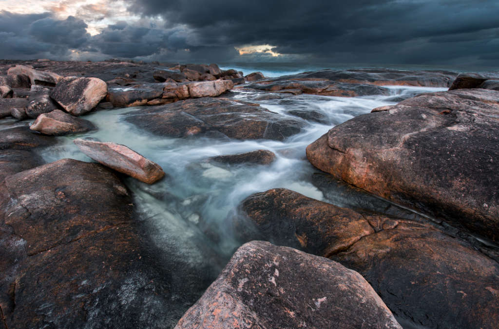 Rocky Coast during a Storm