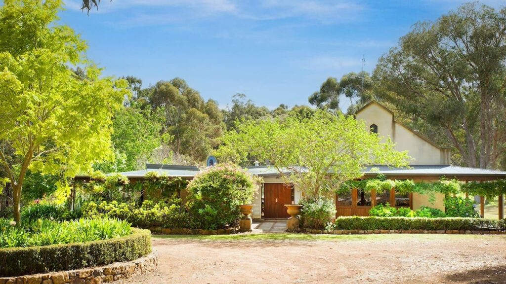 Wisteria Vines Estate's entrance which is a pet friendly vacation rental in WA's southwest