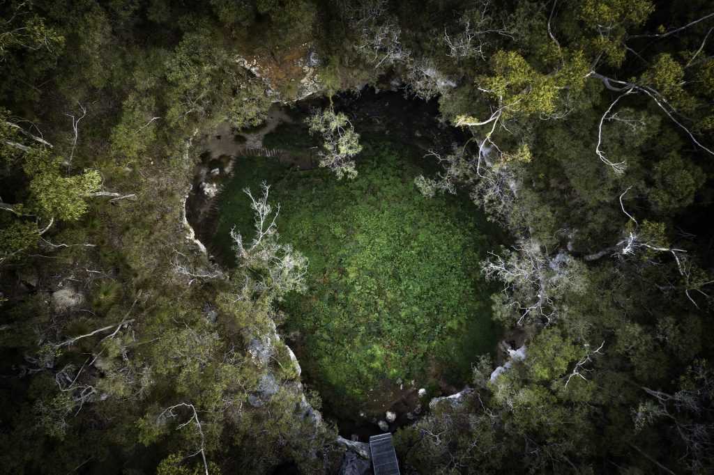 Aerial View of Brides Cave