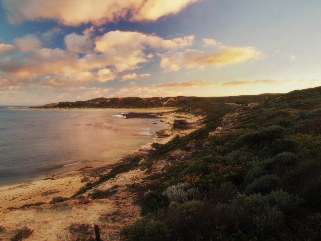 View of surfers point from Margaret River