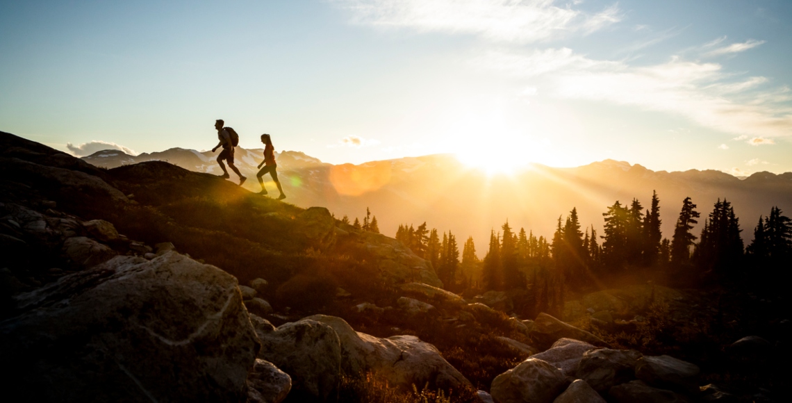 sunrise view for sightseeing and hiking