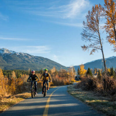 Whistler in Fall with mountain bikers