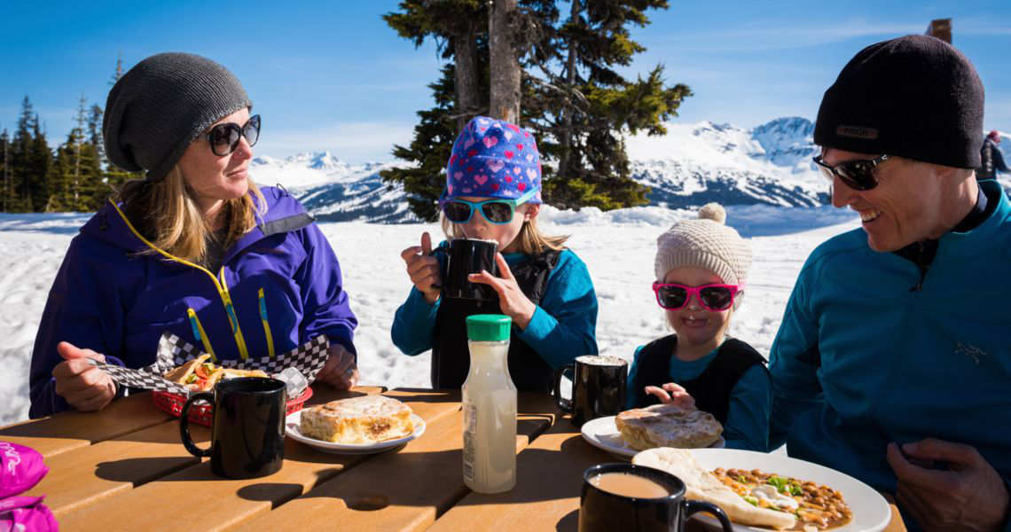 family dine in in Whistler