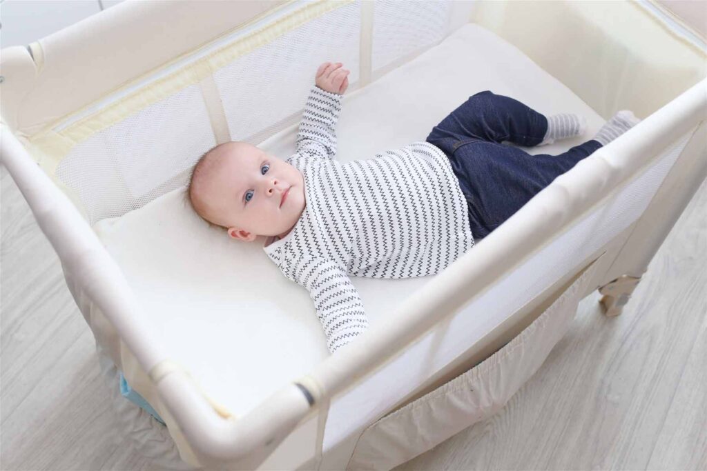 Baby in crib