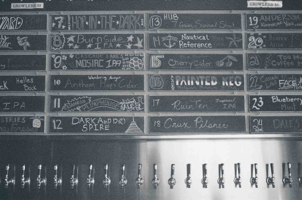 Craft Beer Menu On The Wall