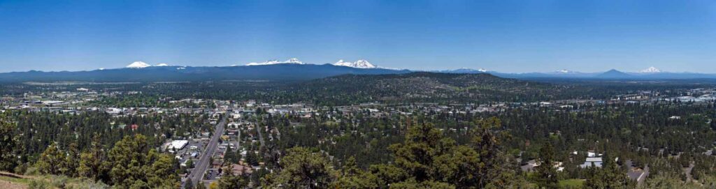 aerial view of Bend Oregon