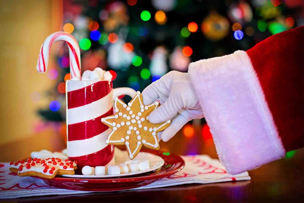 Santa Reaching For Cookie