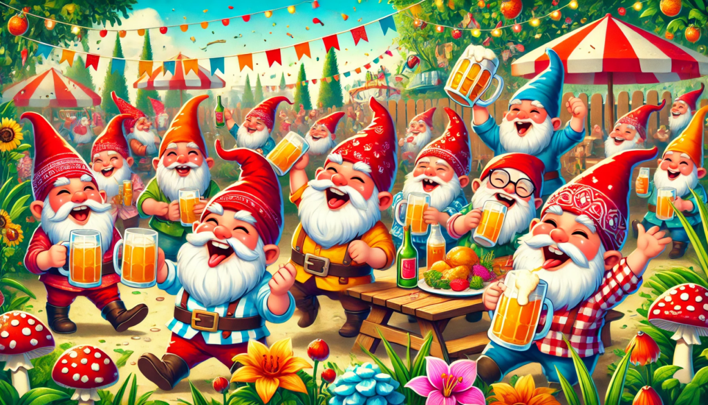 Gnomes Drinking and Having a Good Time