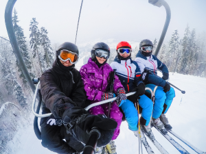 People on Ski Lift