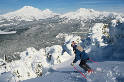 Person Skiing at Mt Bachelor