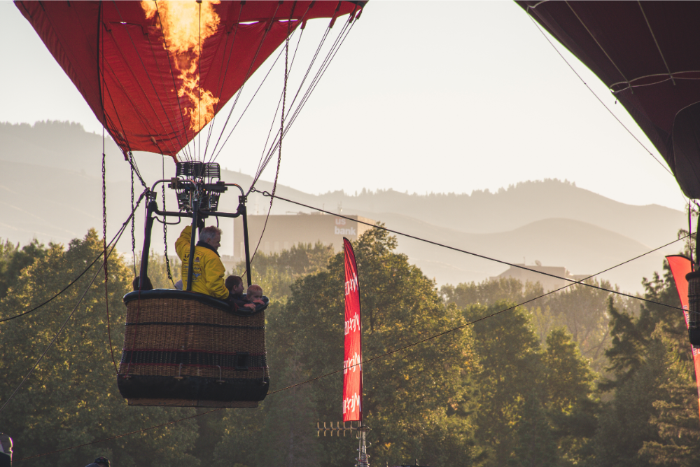 Man in Hot Air Balloon