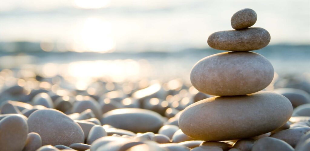 Spa rocks on beach