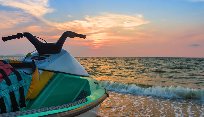 jet ski on ocean