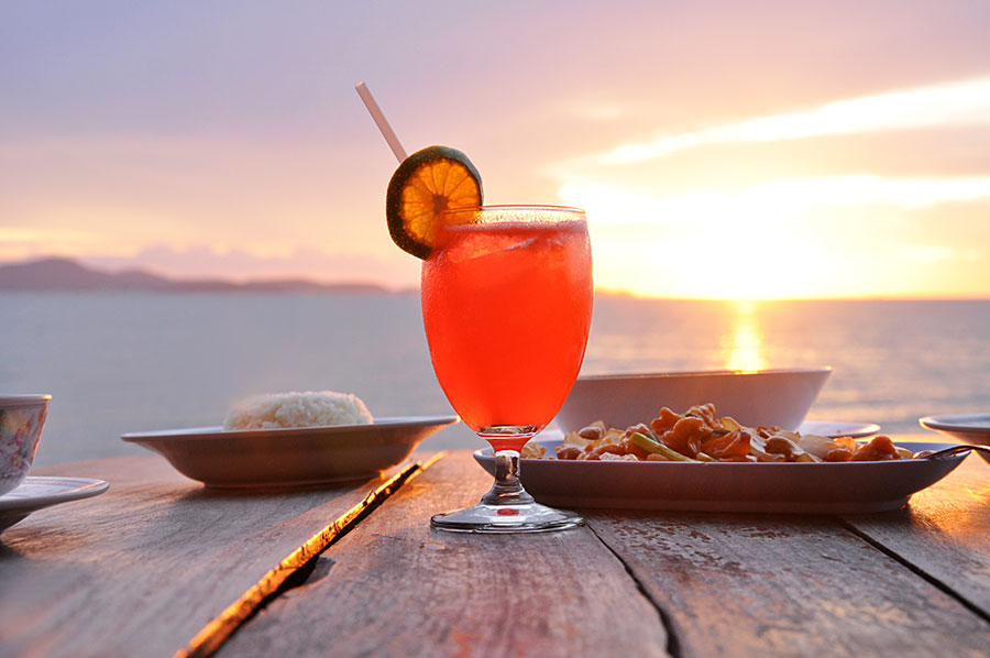 image of Barbados breakfast at sea view