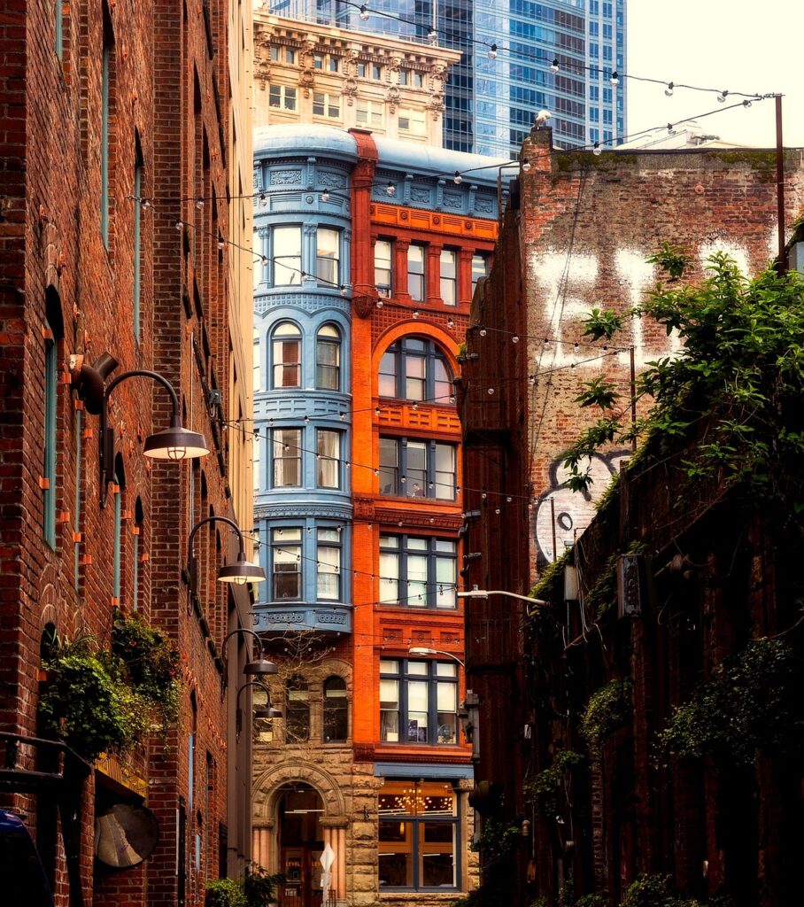 seattle, washington, city, urban, cityscape, downtown, tourism, architecture, buildings, perspective, brown city, seattle, seattle, seattle, seattle, seattle-2534690.jpg
