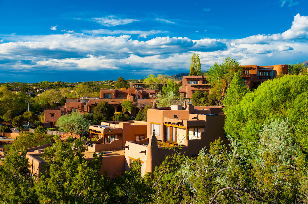 large home on a hill in Santa Fe, New Mexico
