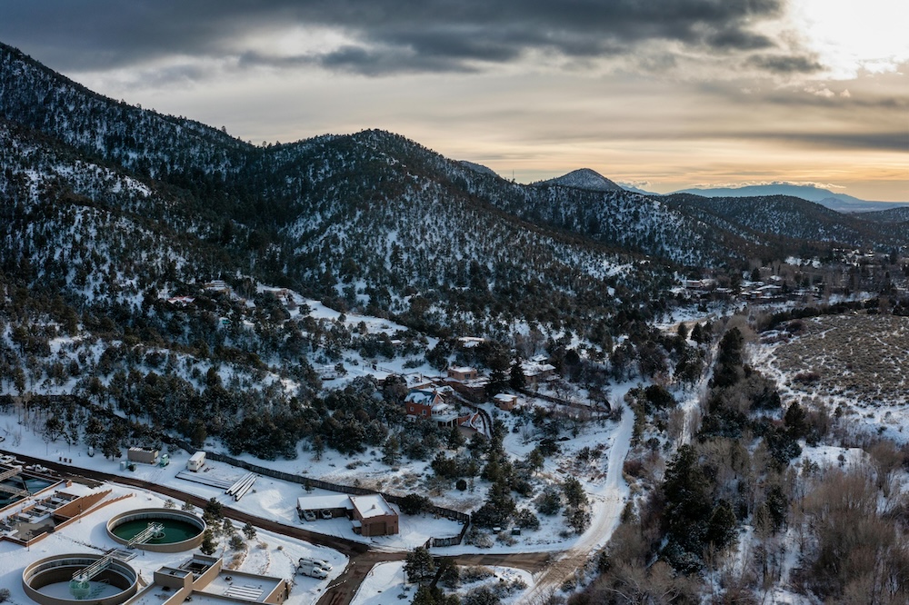 Snowy new mexican mountain