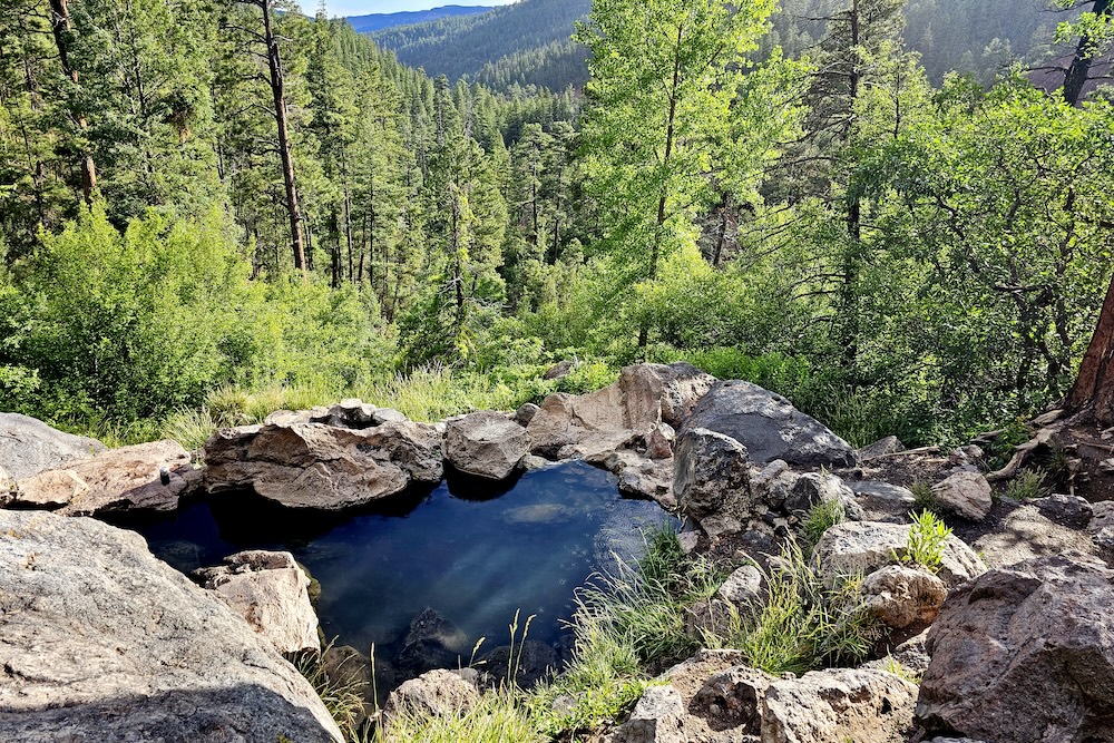 Natural spring in Jemez Mountain