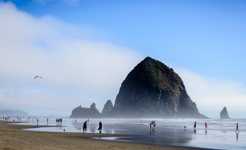 haystack rock at cannon beach