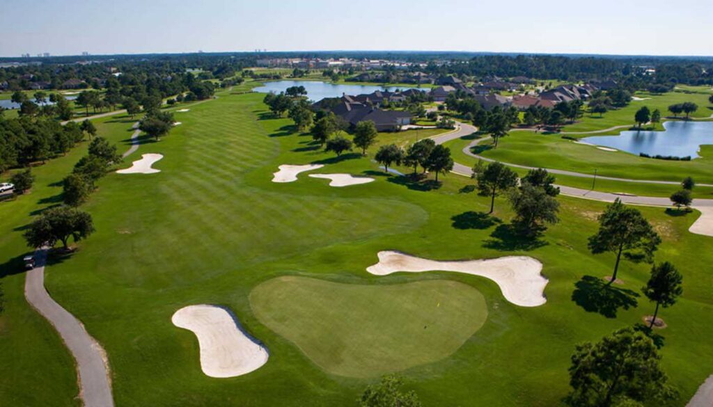 aerial view of gulf shores golf course