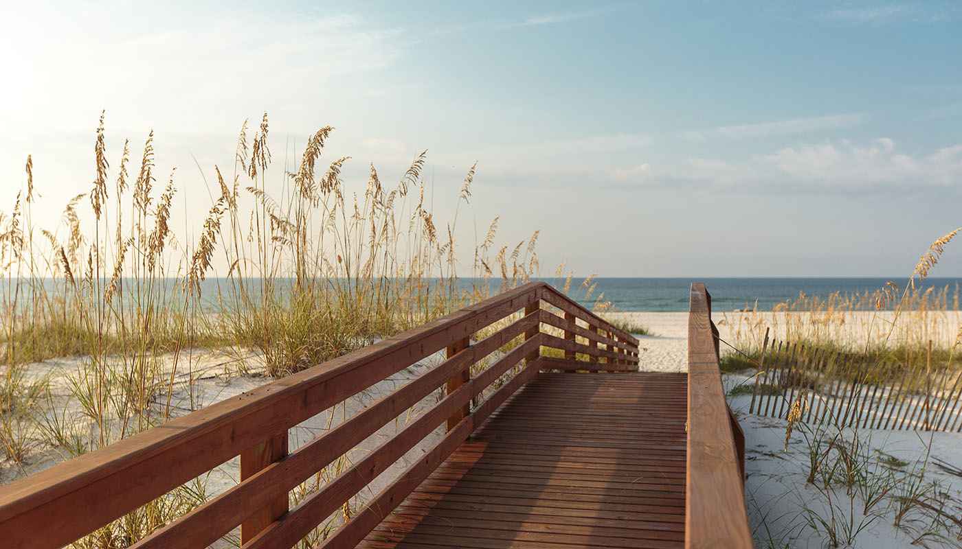 boardwalk to the beach in gulf shores