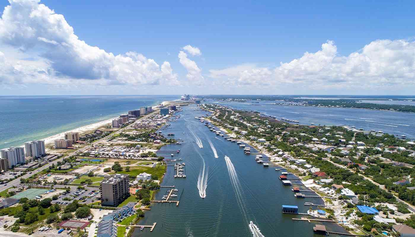 aerial view of the alabama gulf coast