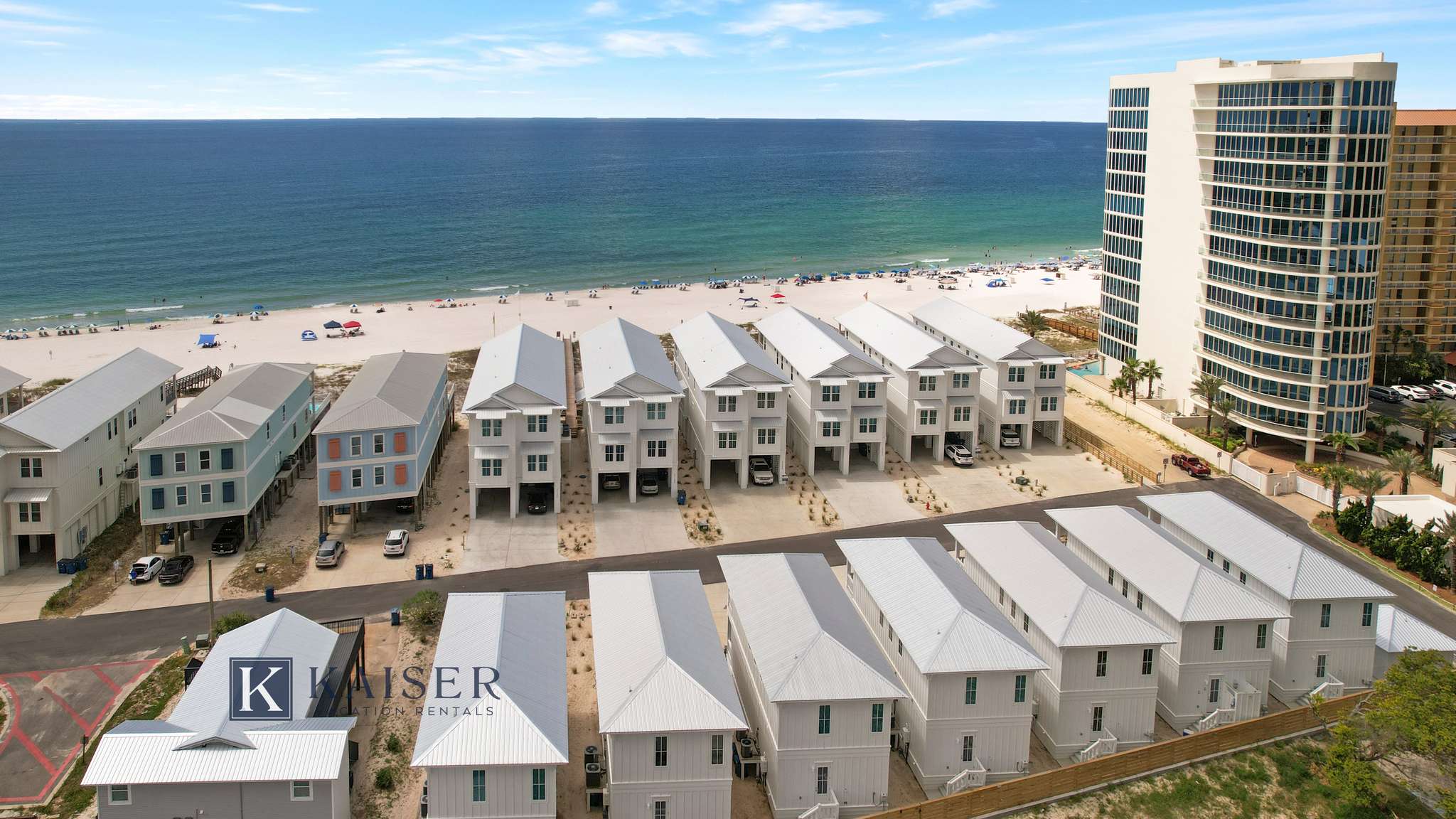 aerial view of the ocean edge community in orange beach