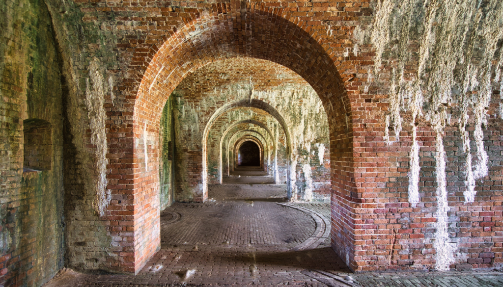 historic fort morgan in alabama during spring