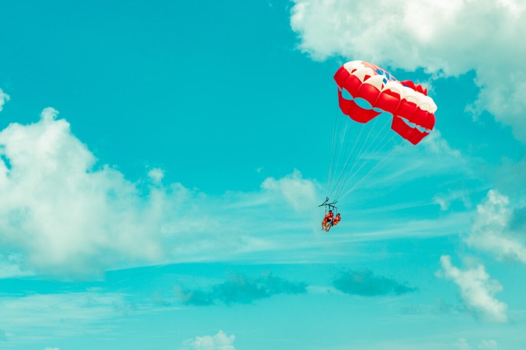 Couple parasailing in Destin