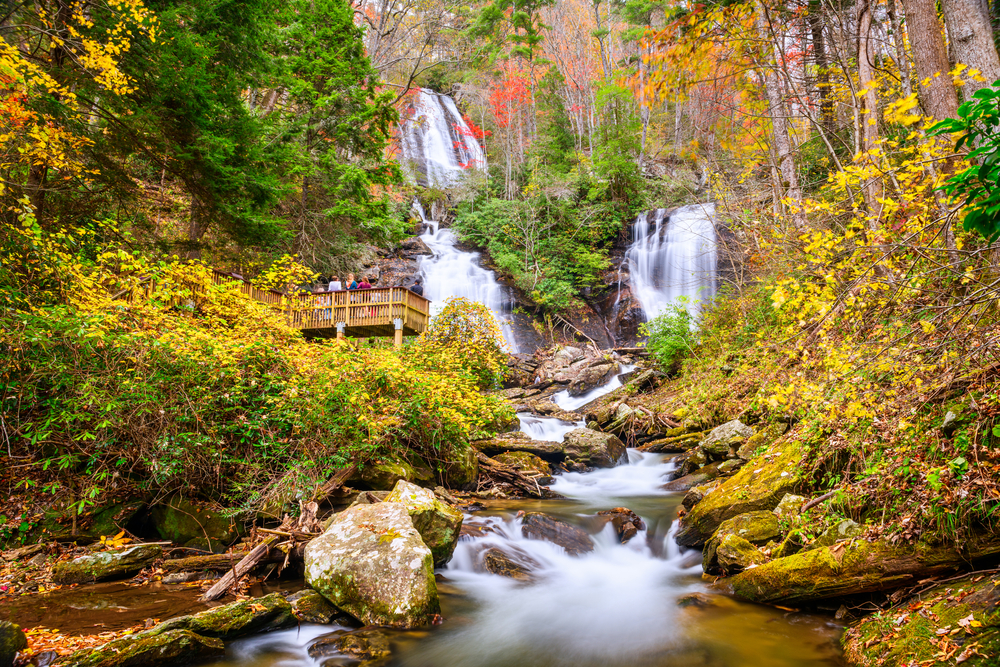 Fall Color at Anna Ruby Falls.