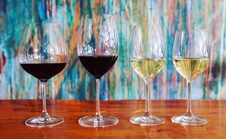 Four glasses of wine