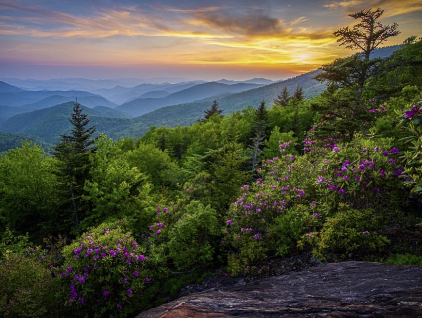 Sunrise View over Blue Ridge Mountains