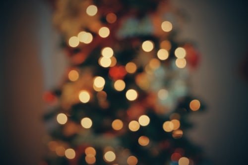 Christmas tree with lights